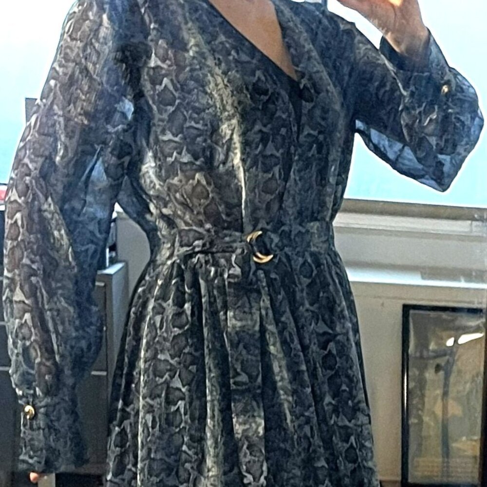 BRAND NEW! Elegant French Lightweight Tie Front Maxi Dress